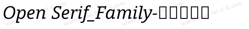 Open Serif_Family字体转换